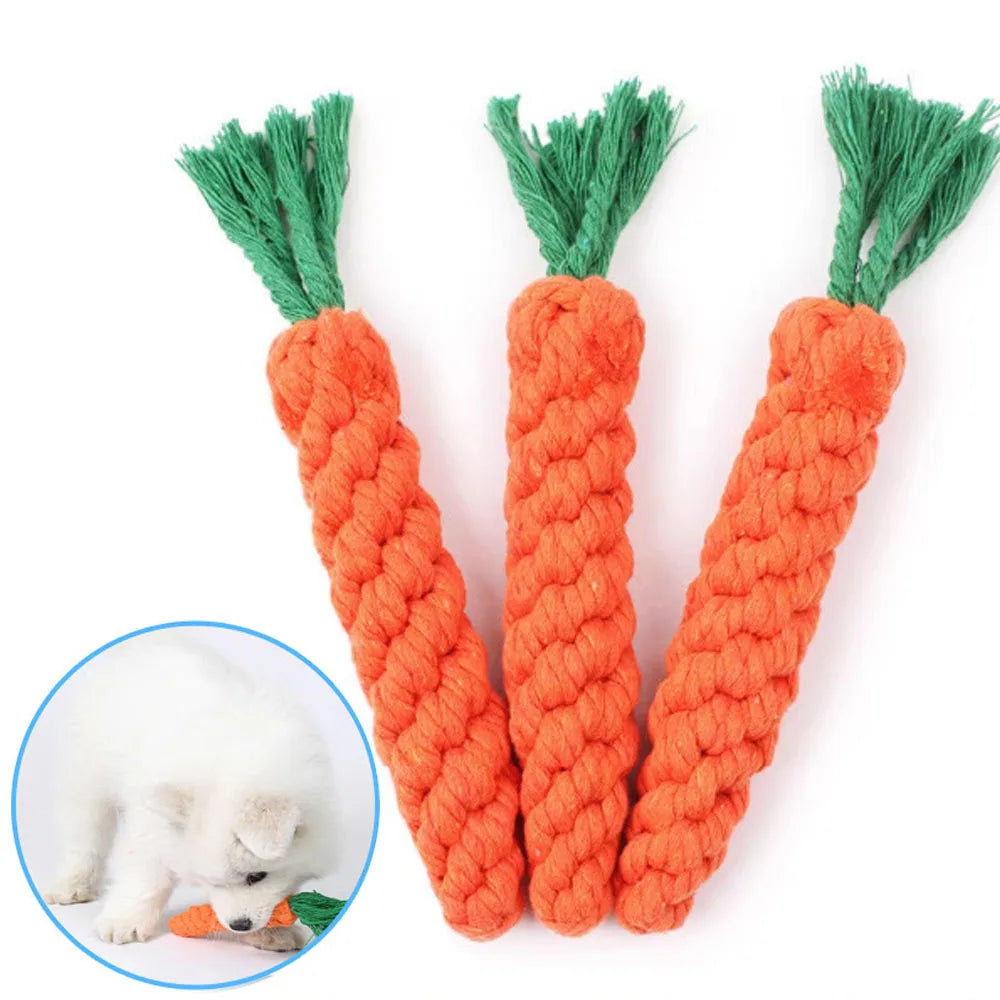 Dog Teeth Cleaning Carrot Rope