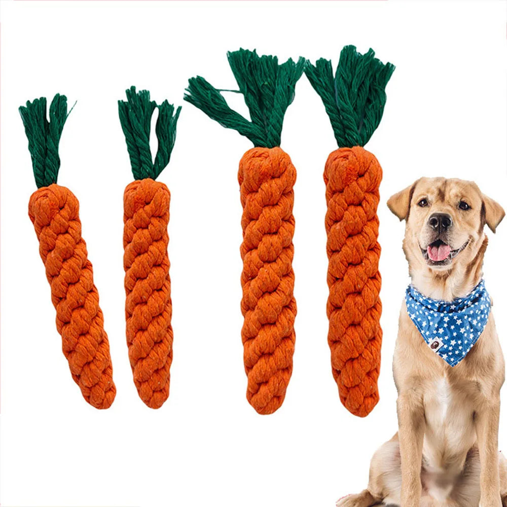 Dog Teeth Cleaning Carrot Rope