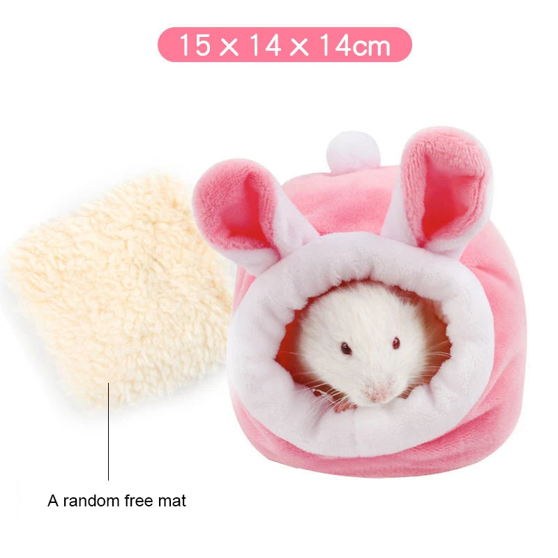 Hamster House Winter Warm Soft Beds