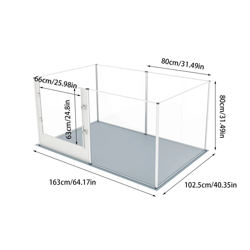 1Pc Large Acrylic Dog Playpen