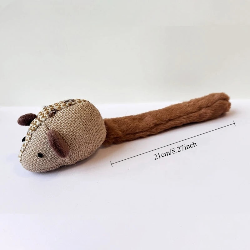 Interactive Cat Teasing Durable Plush Mouse  Toy