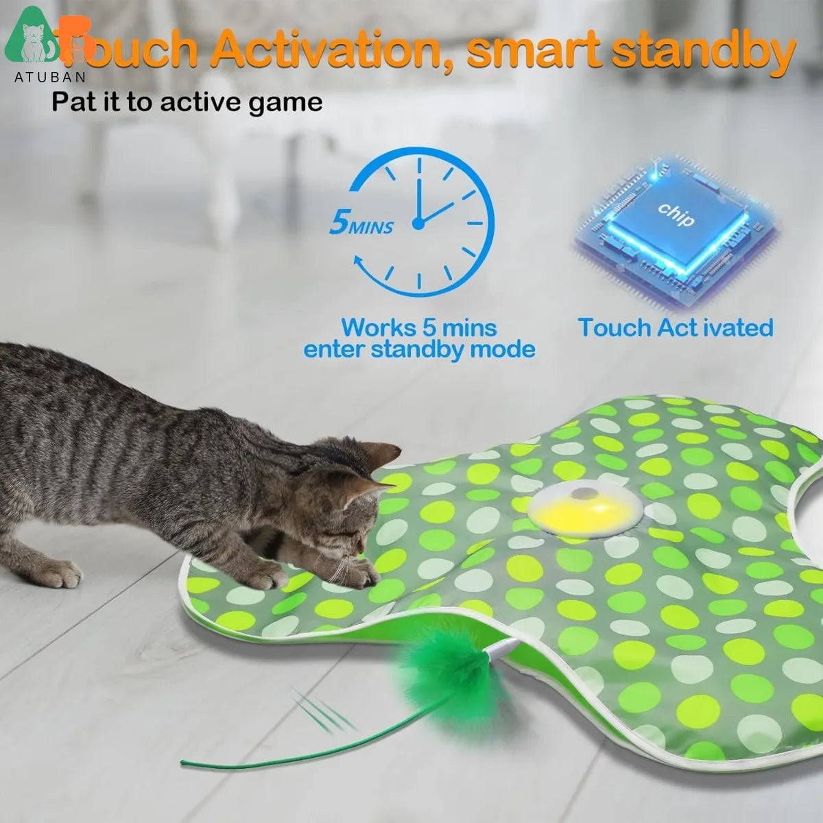 Interactive Rechargeable,Moving Cat Toys
