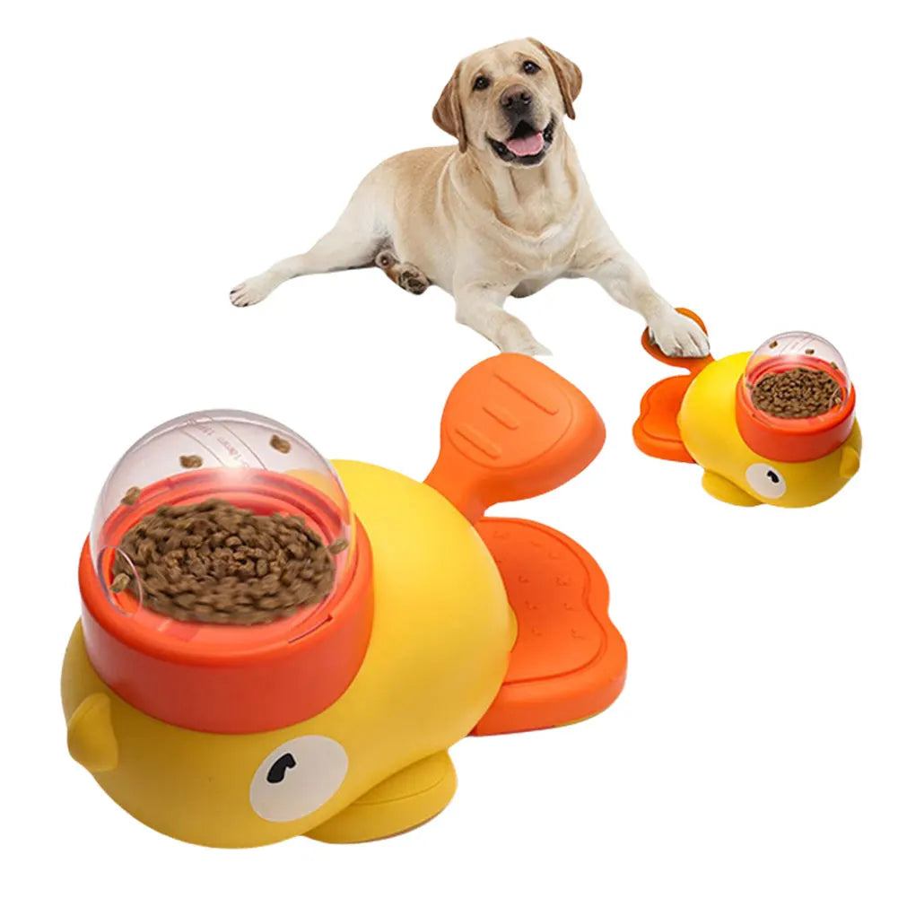 Dog Interactive Slow Feeder Duck-Shaped Treat Dispenser