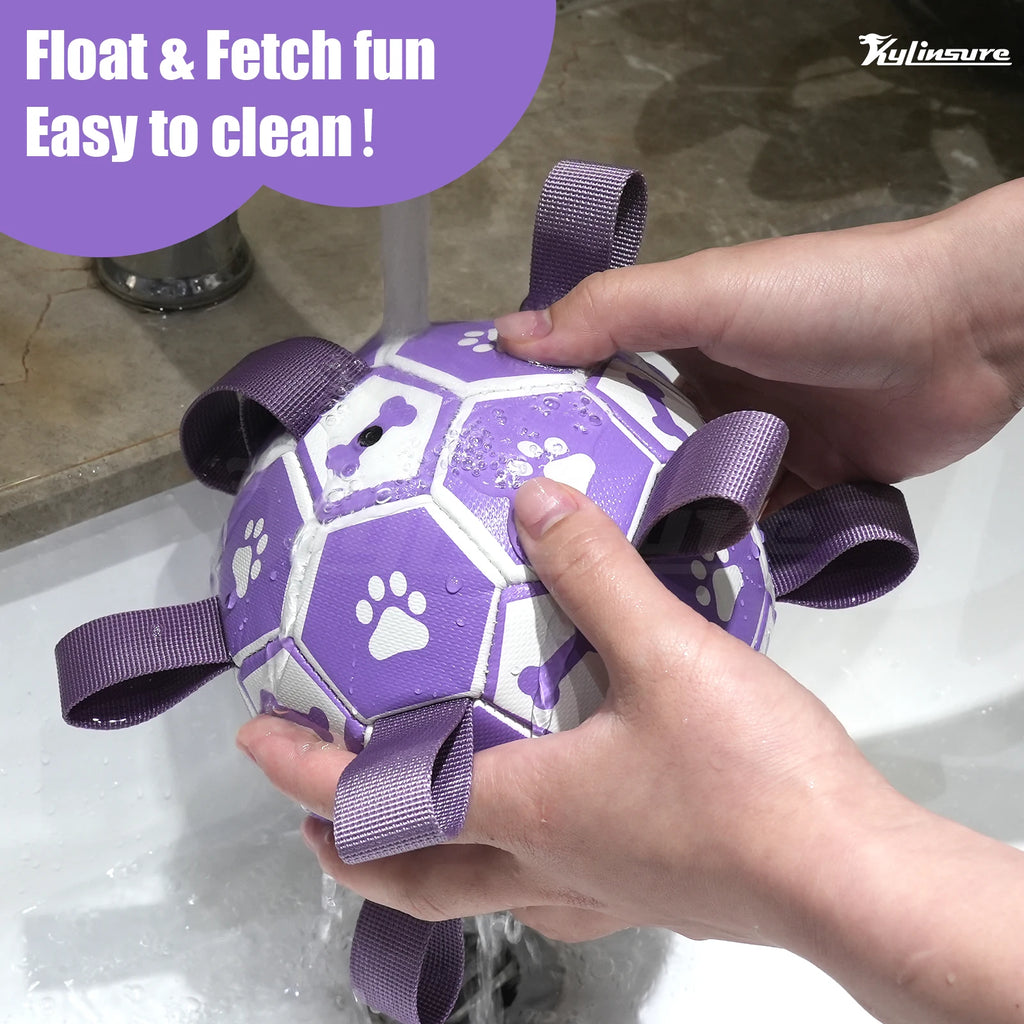 Interactive Dog Toys Soccer Ball with Straps