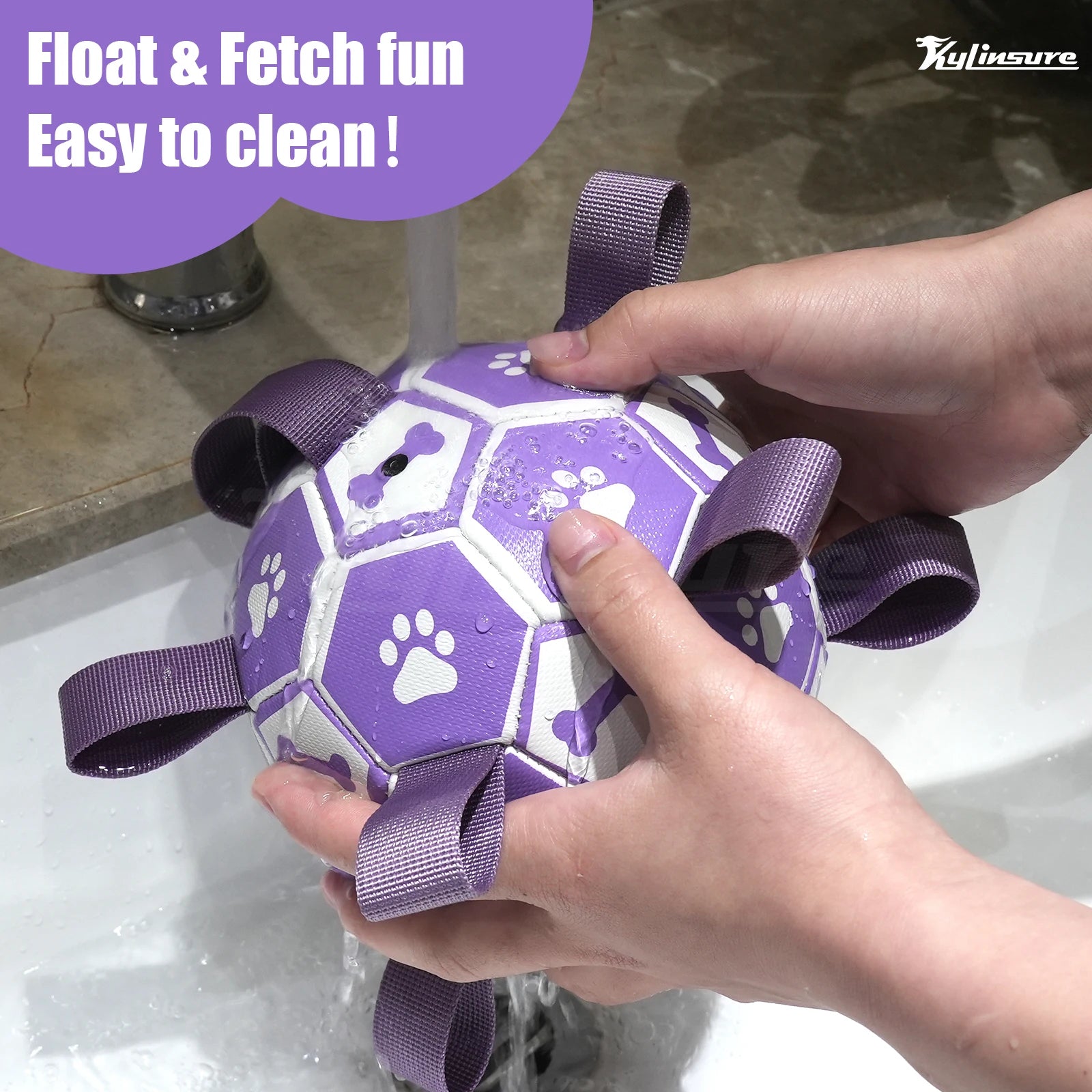 Interactive Dog Toys Soccer Ball with Straps