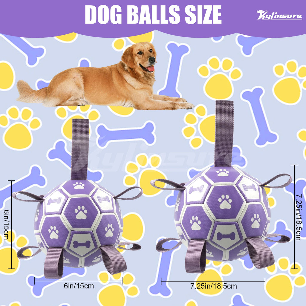 Interactive Dog Toys Soccer Ball with Straps