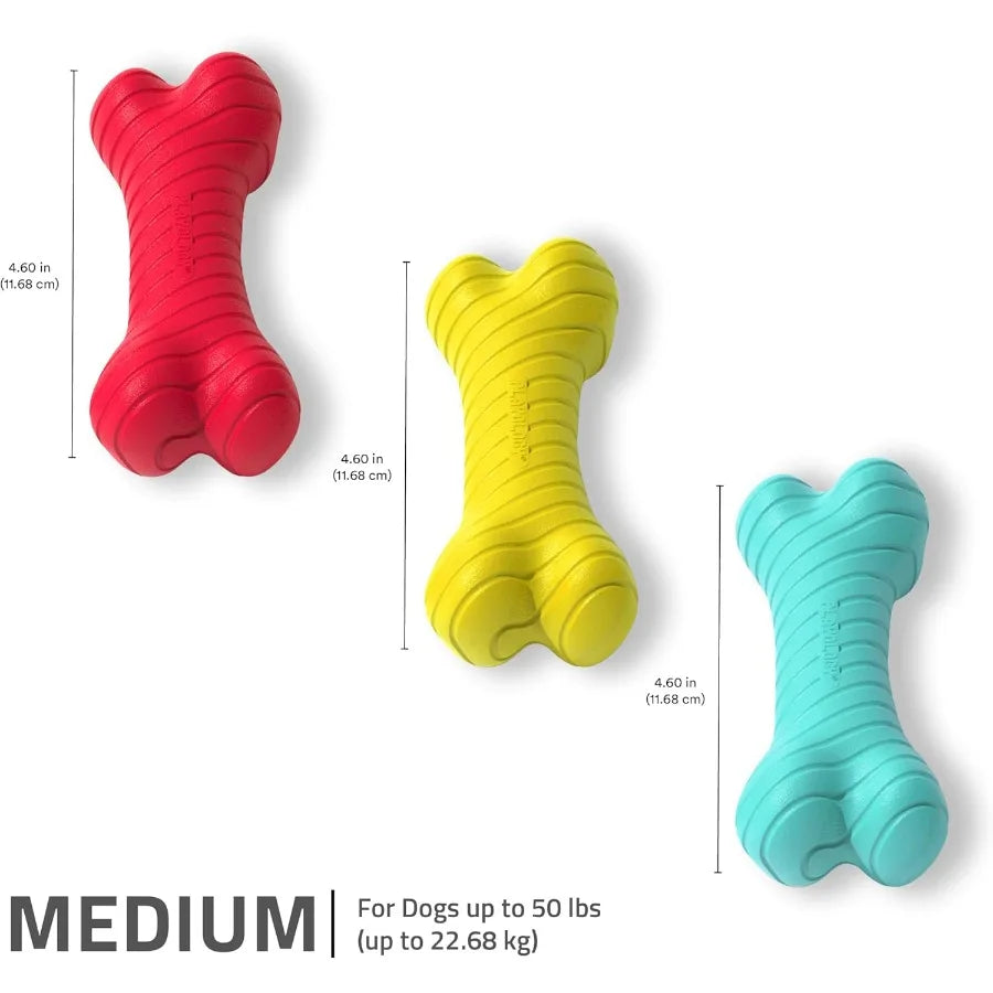 Dog Toys Rainbow Scent Chew Toy Gift Box for Dogs Dual Layer Bones with Peanut Butter Chicken Beef Scent Easy to Clean Non-Toxi