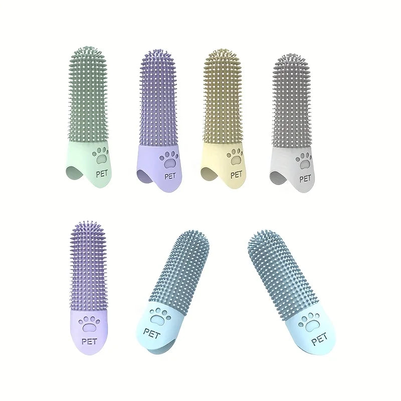 Silicone 360° Finger Toothbrush for Dogs Cats