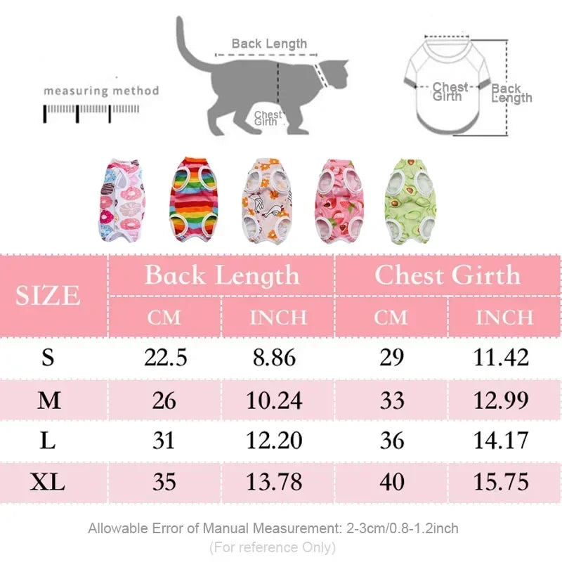 Cat Anti-licking Sterilization Clothes For Pet Surgery