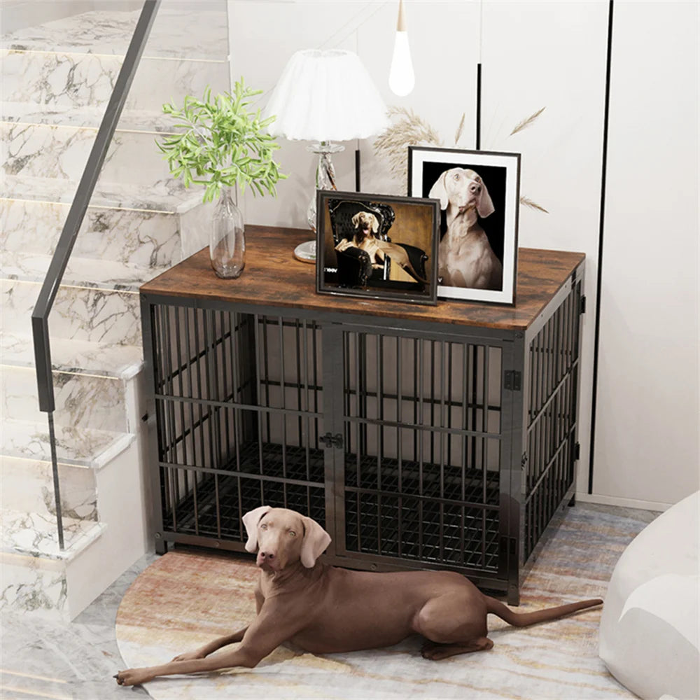 Large Wooden Indoor Dog Crate