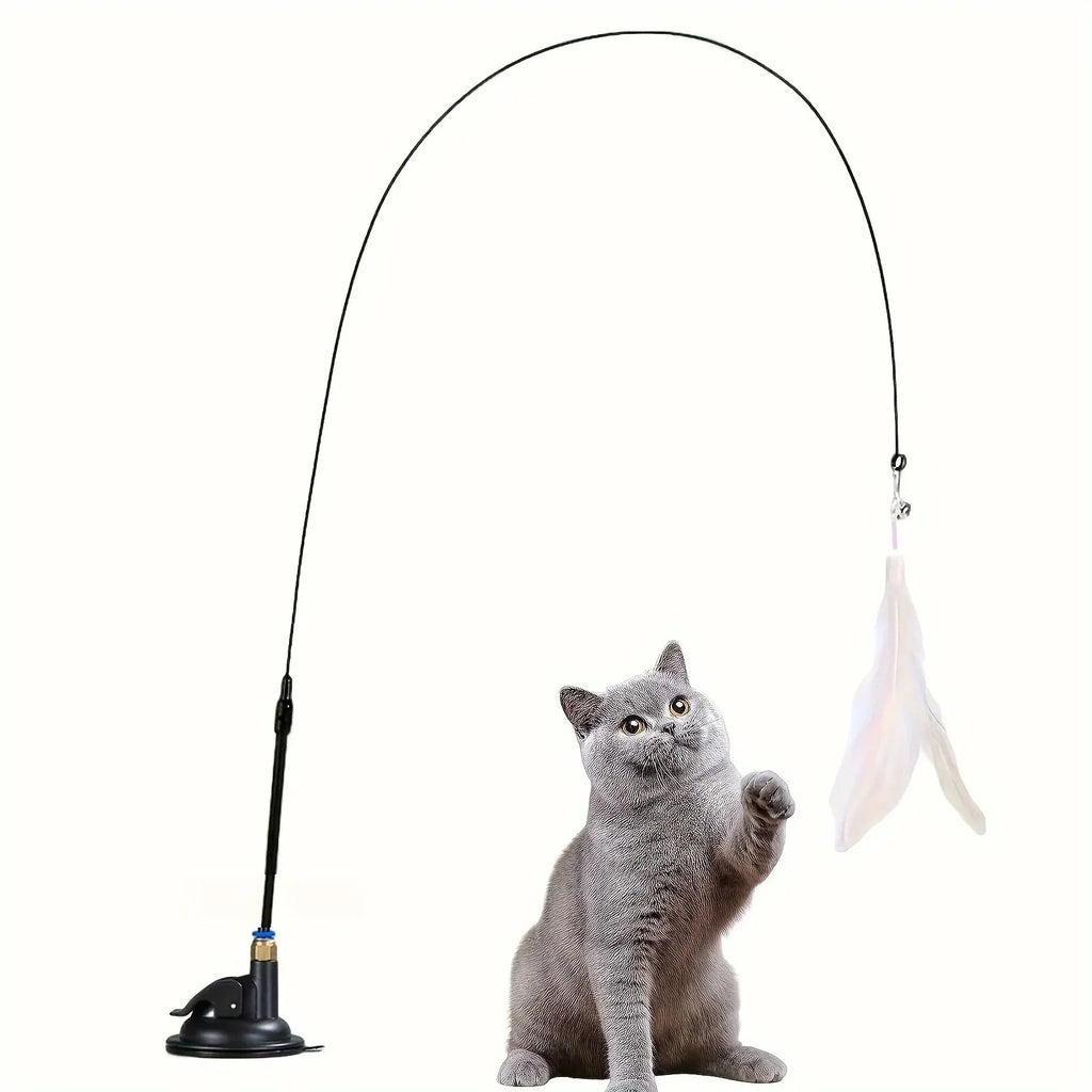 Cat Teaser Toy - Bell & Feather Wand