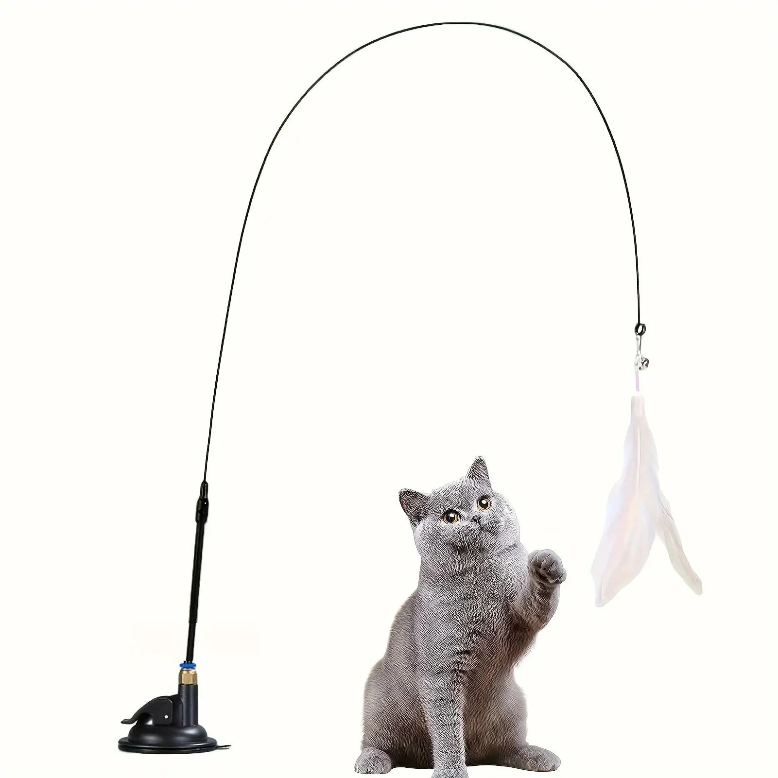 Cat Teaser Toy - Bell & Feather Wand