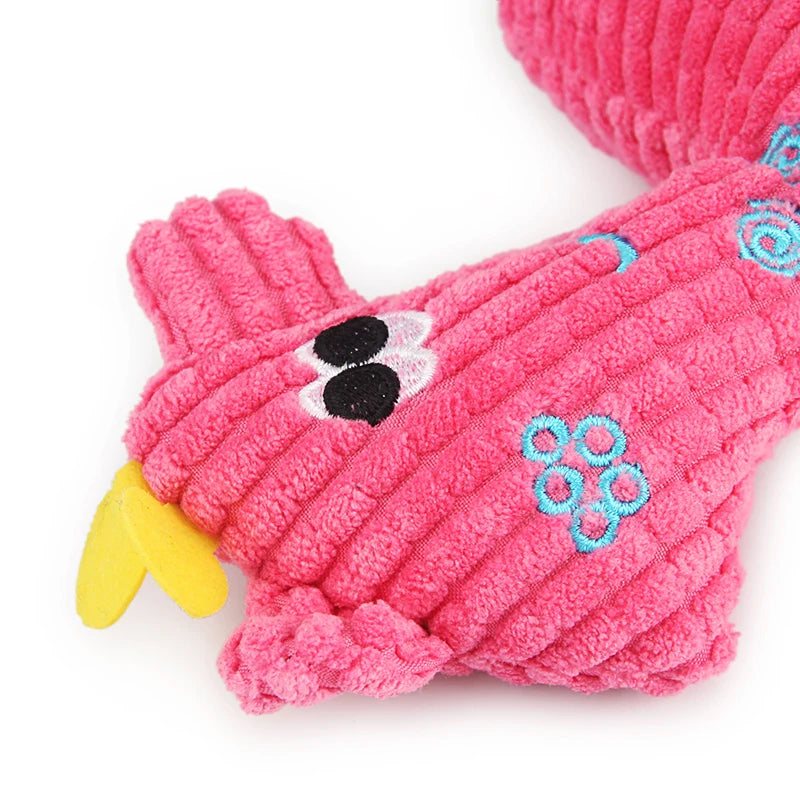 Giraffe Squeak Rope Dog Toy