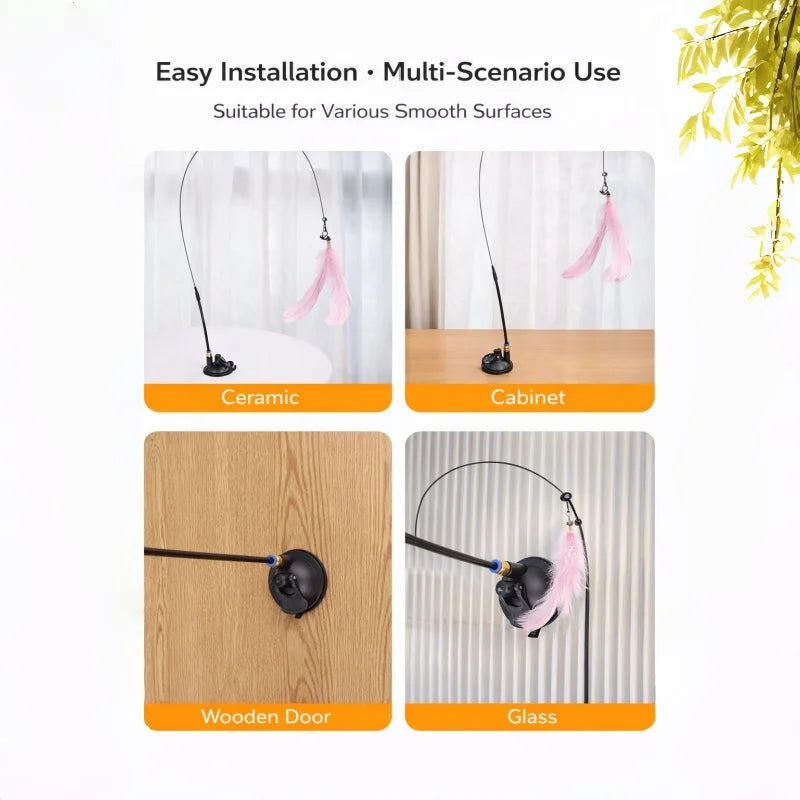 New Strong Suction Cup Cat Teaser With Bell