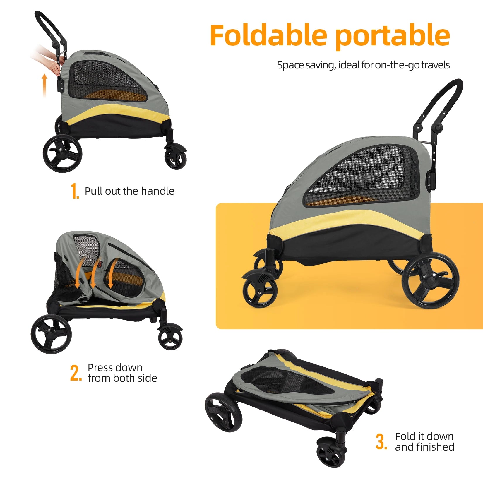 Ultra-Large Dog Stroller
