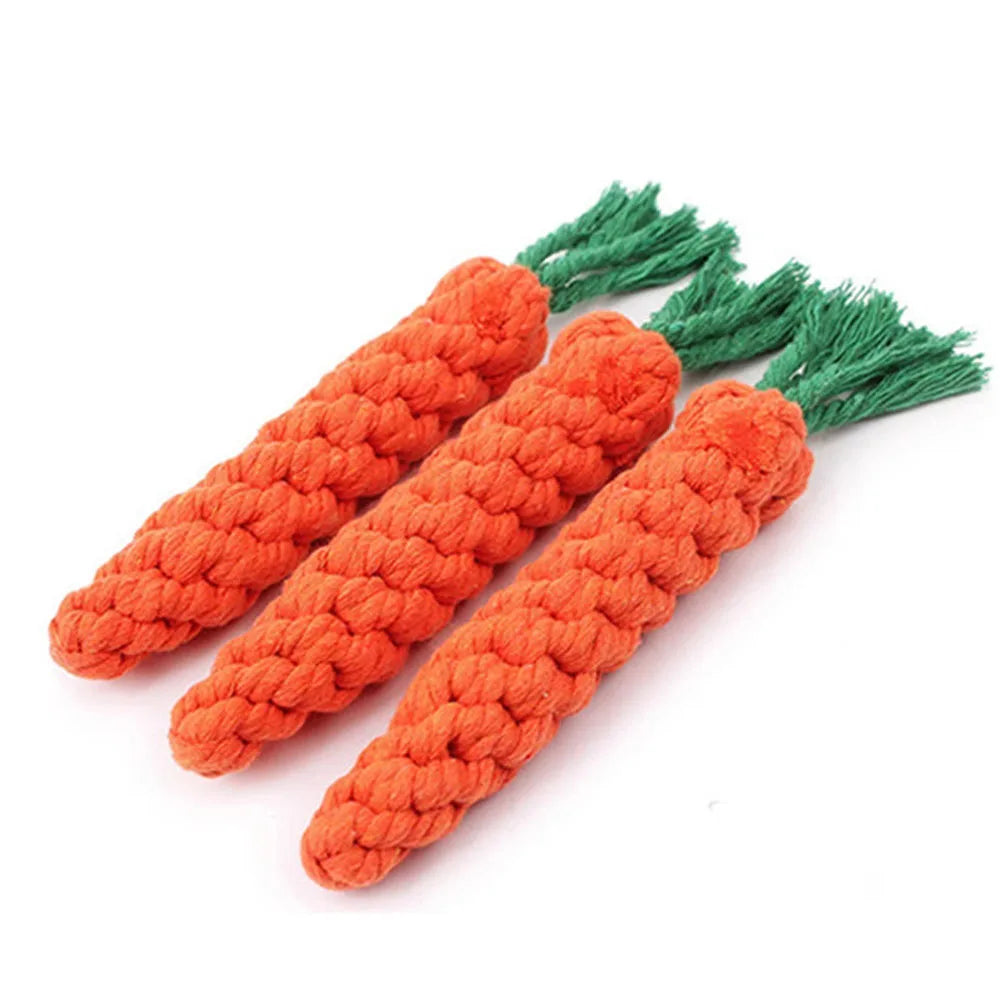 Dog Teeth Cleaning Carrot Rope