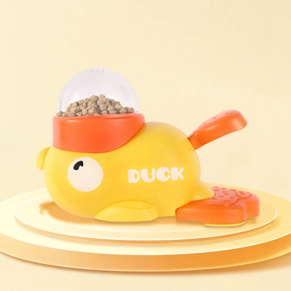 Dog Interactive Slow Feeder Duck-Shaped Treat Dispenser