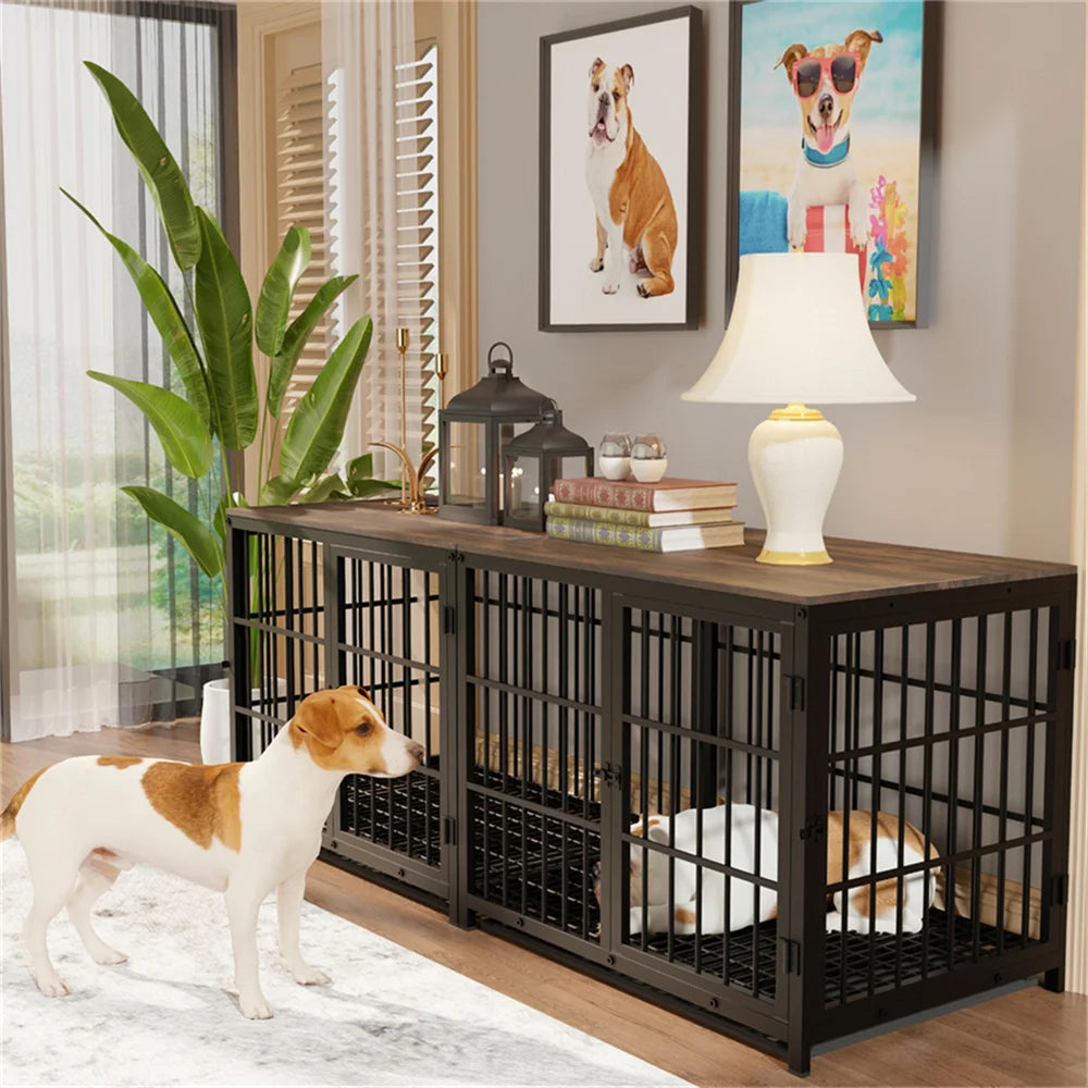 Large Wooden Indoor Dog Crate