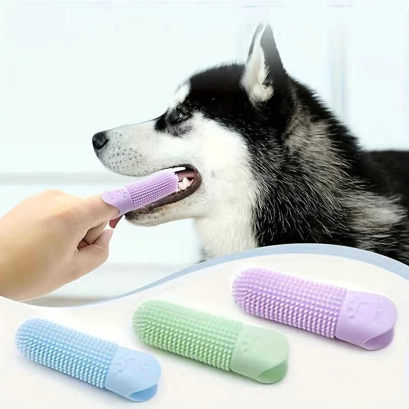 Silicone 360° Finger Toothbrush for Dogs Cats