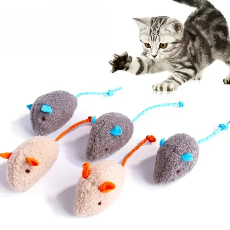 Interactive Plush Rat Cat Toys