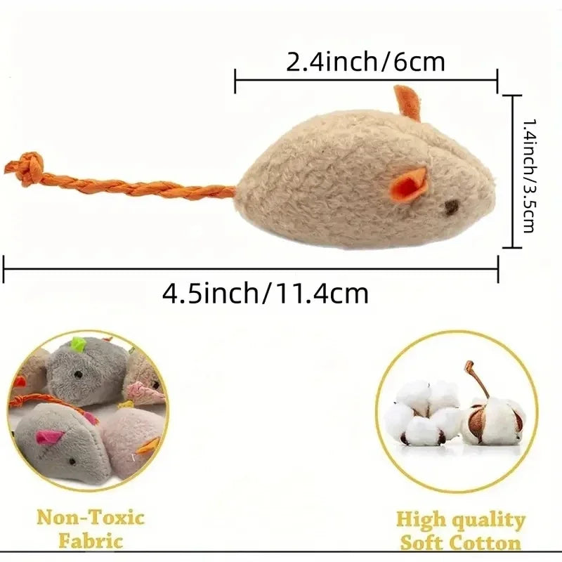 Interactive Plush Rat Cat Toys
