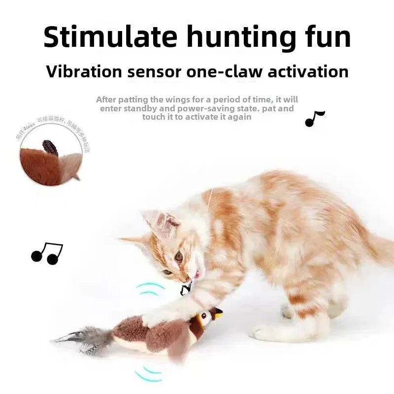 Cat Interactive Catnip Electric Pat Bird Toys