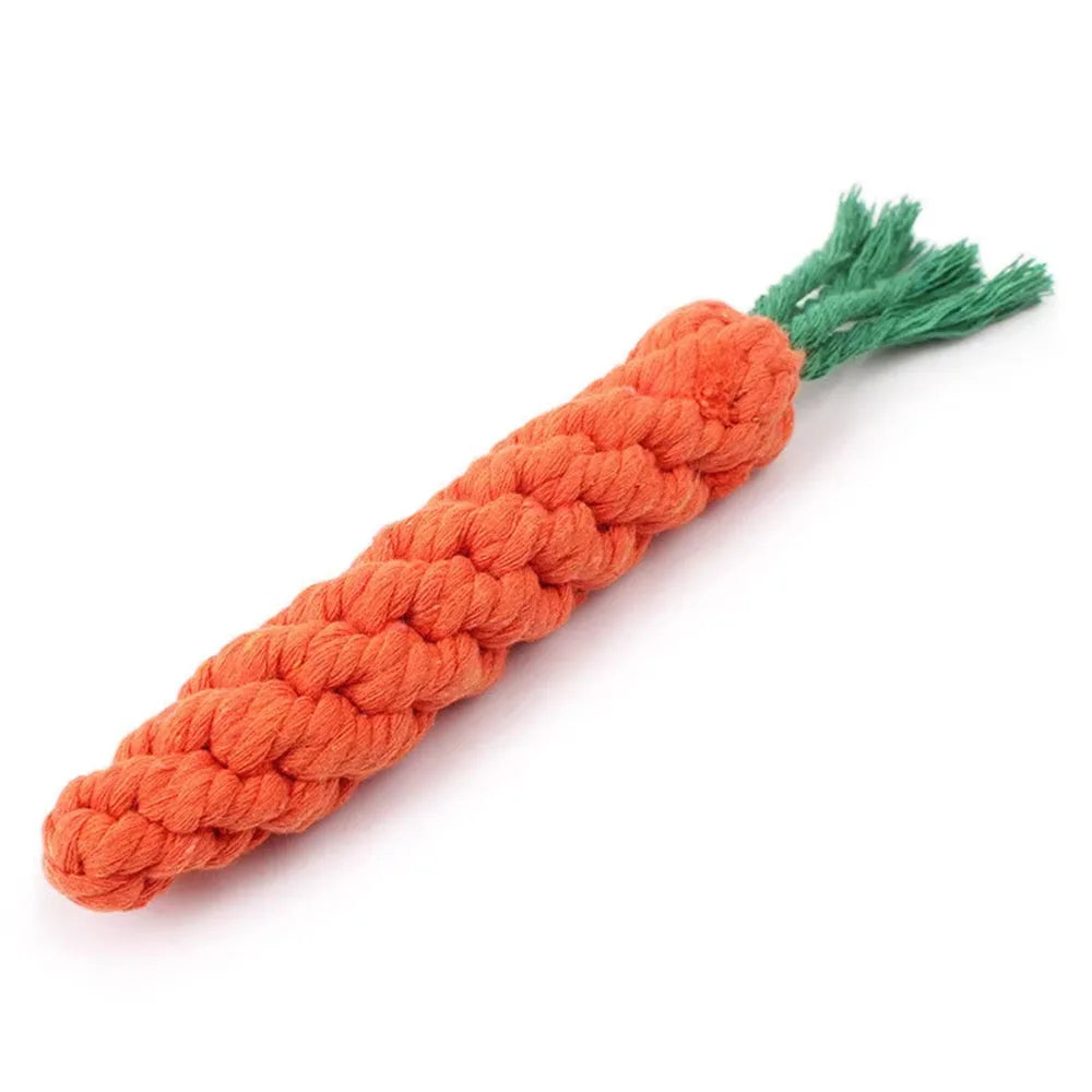 Dog Teeth Cleaning Carrot Rope