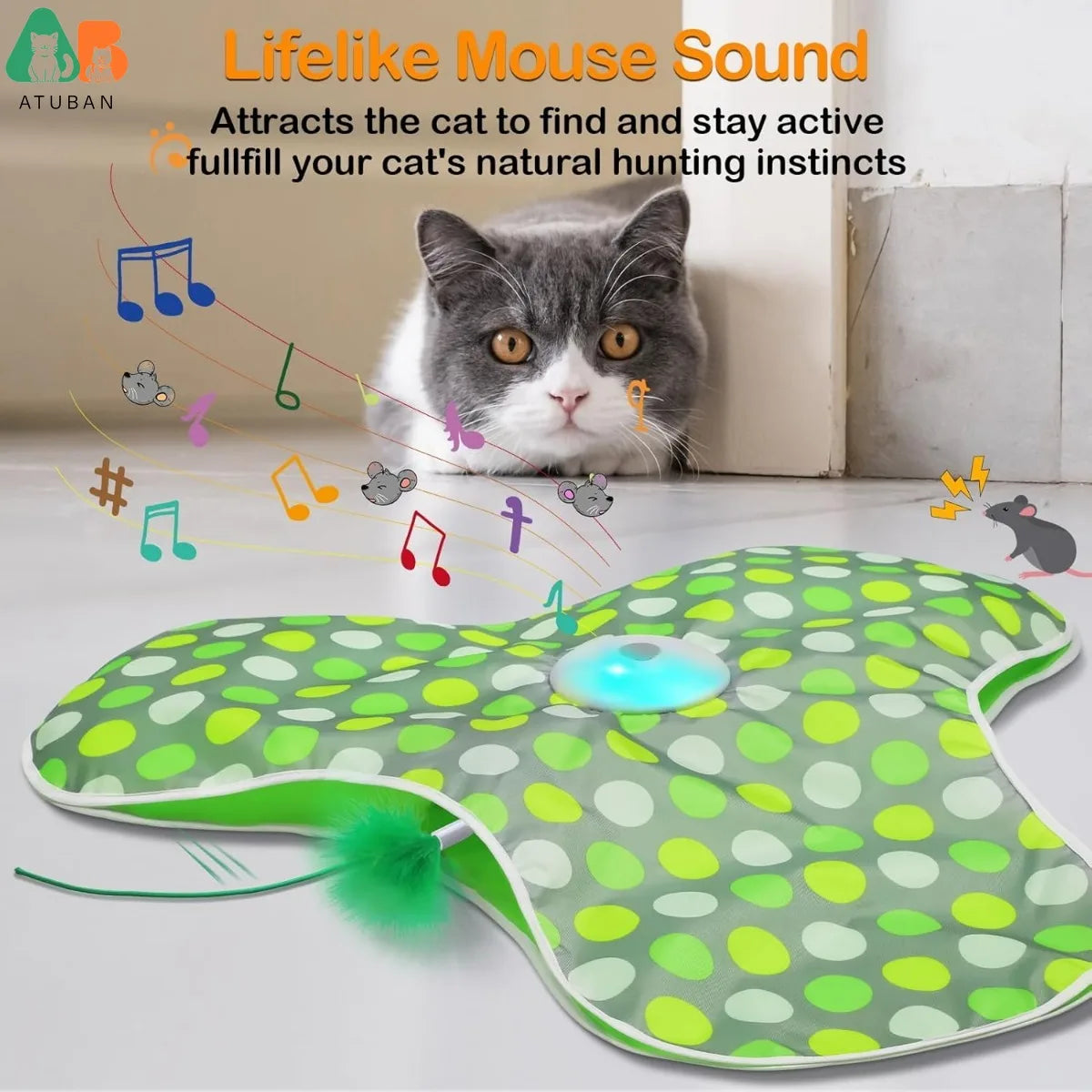 Interactive Rechargeable,Moving Cat Toys