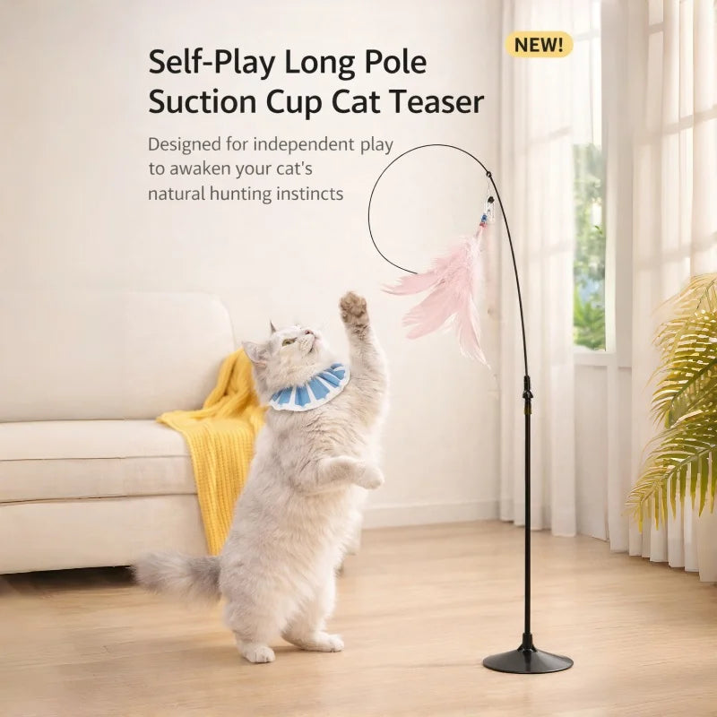 New Strong Suction Cup Cat Teaser With Bell