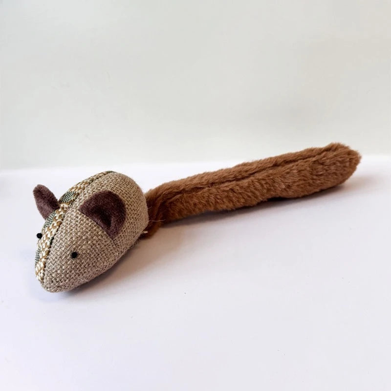Interactive Cat Teasing Durable Plush Mouse  Toy
