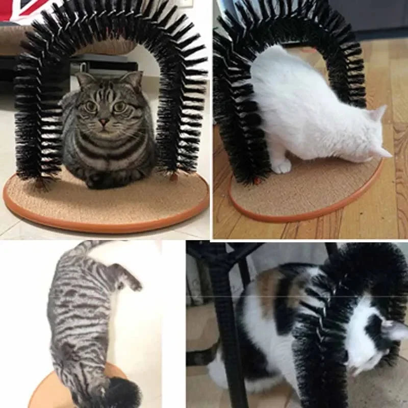 Toy Arch Massage Grooming Rubbing Brush for cats