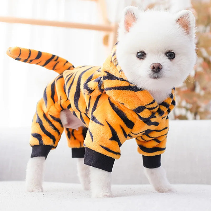 Pet Dog Clothes Soft Warm Fleece Jumpsuits