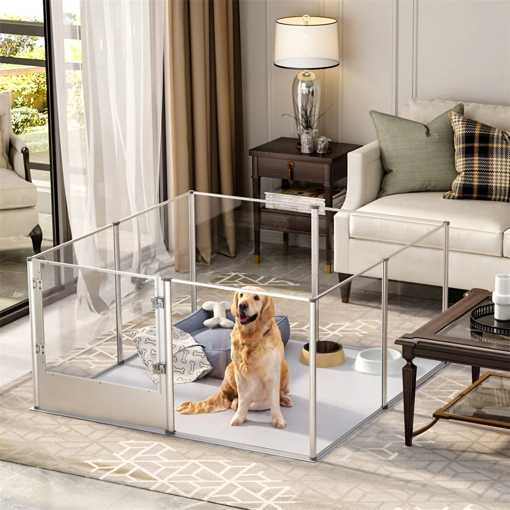 1Pc Large Acrylic Dog Playpen