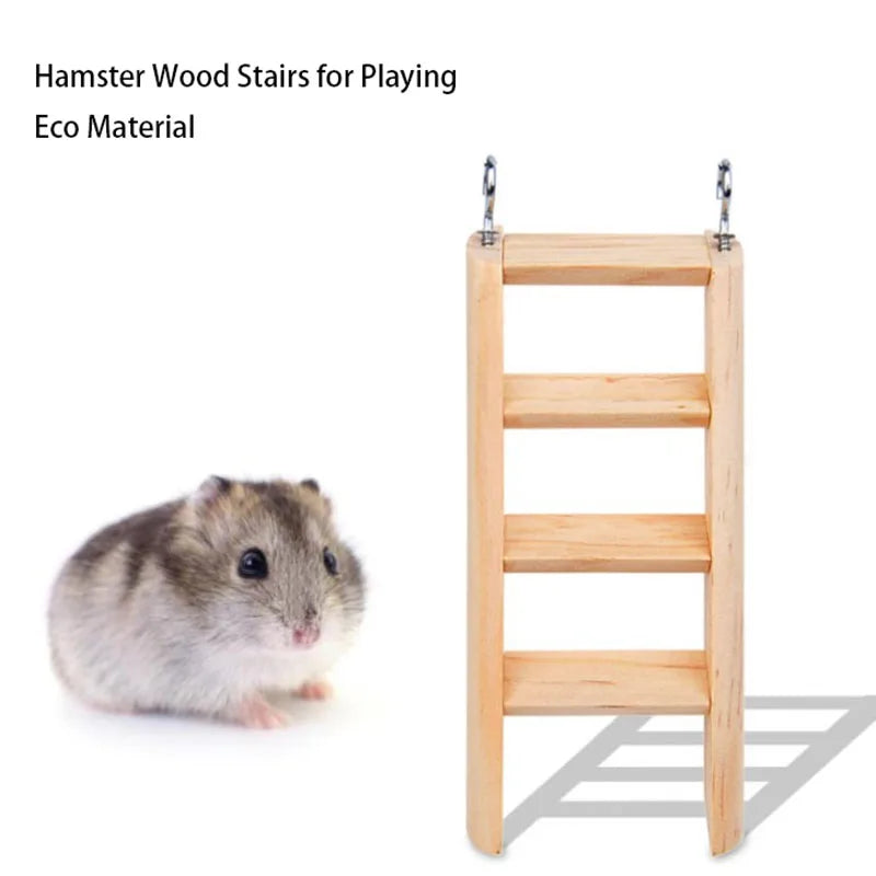 Hamster Natural Wood Climbing Ladder
