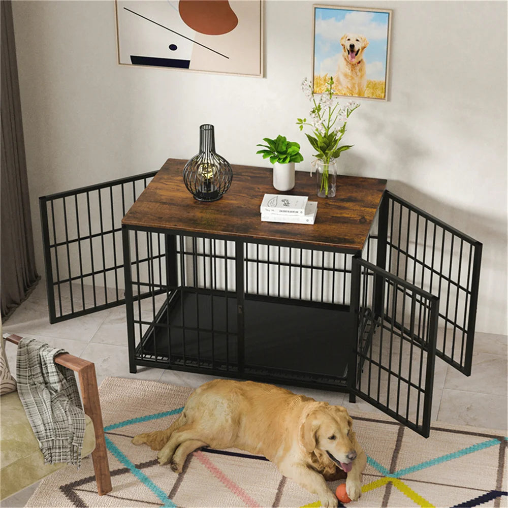 Large Wooden Indoor Dog Crate