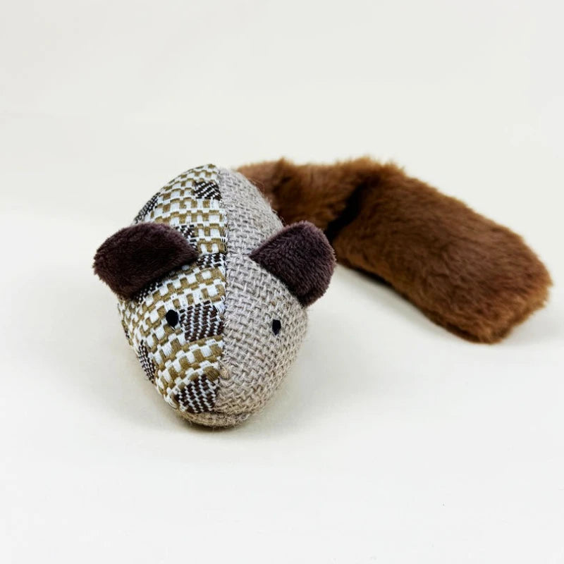 Interactive Cat Teasing Durable Plush Mouse  Toy
