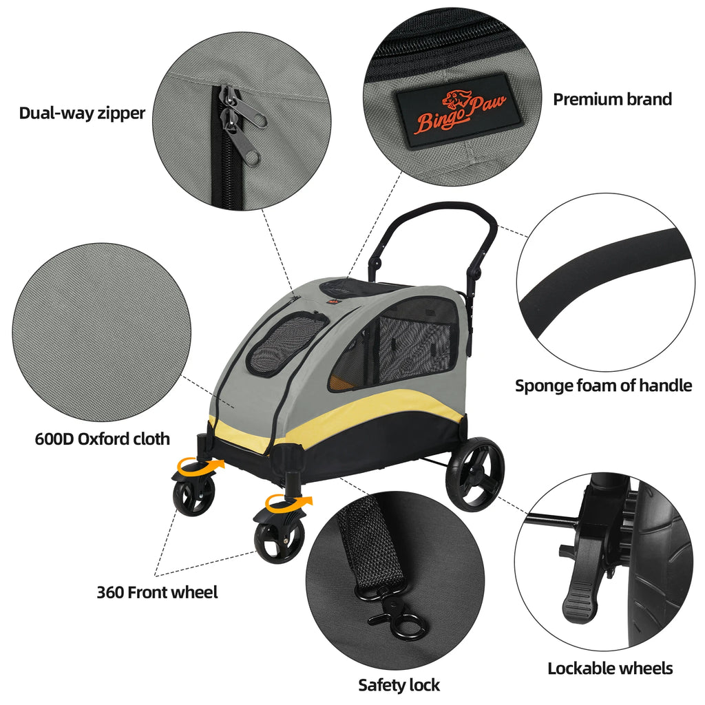 Ultra-Large Dog Stroller