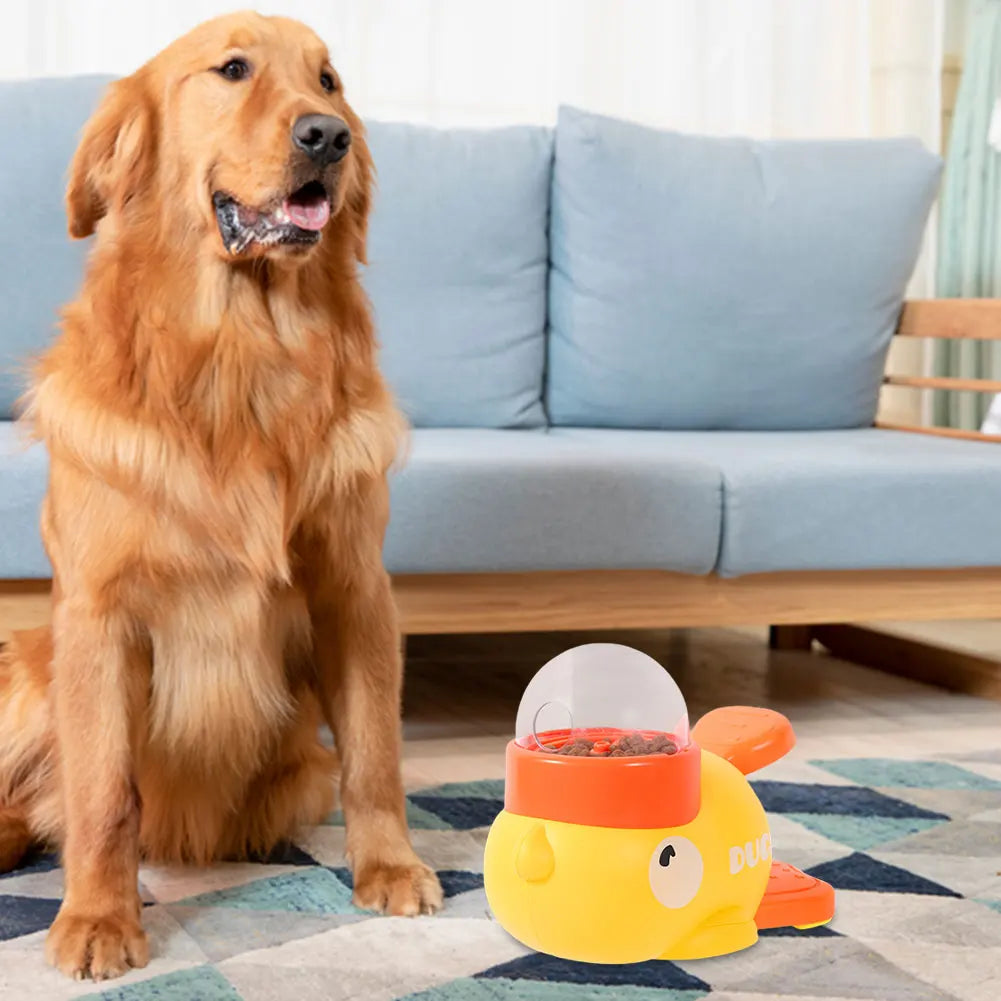 Dog Interactive Slow Feeder Duck-Shaped Treat Dispenser