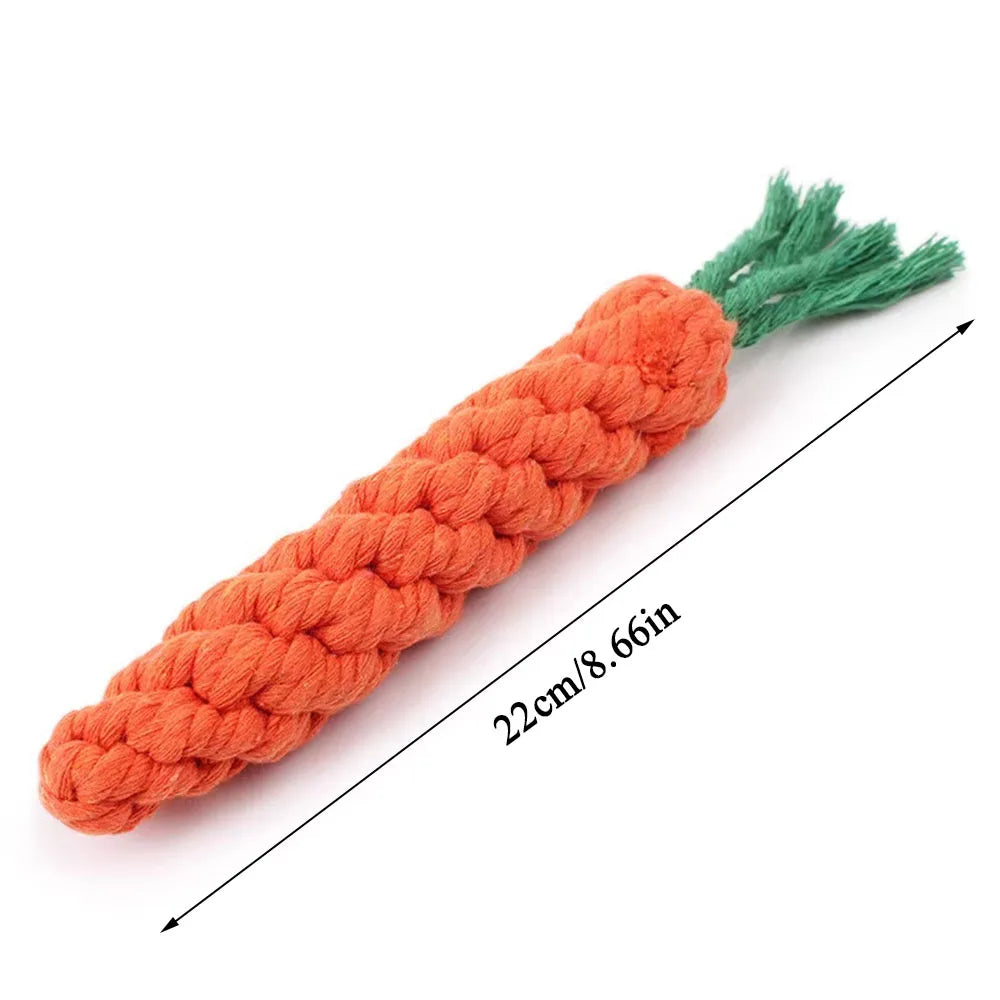 Dog Teeth Cleaning Carrot Rope