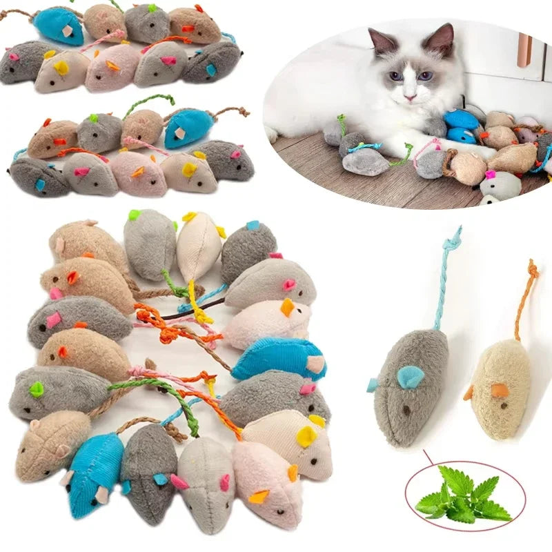 5pcs Rattle Mouse Cat Toys
