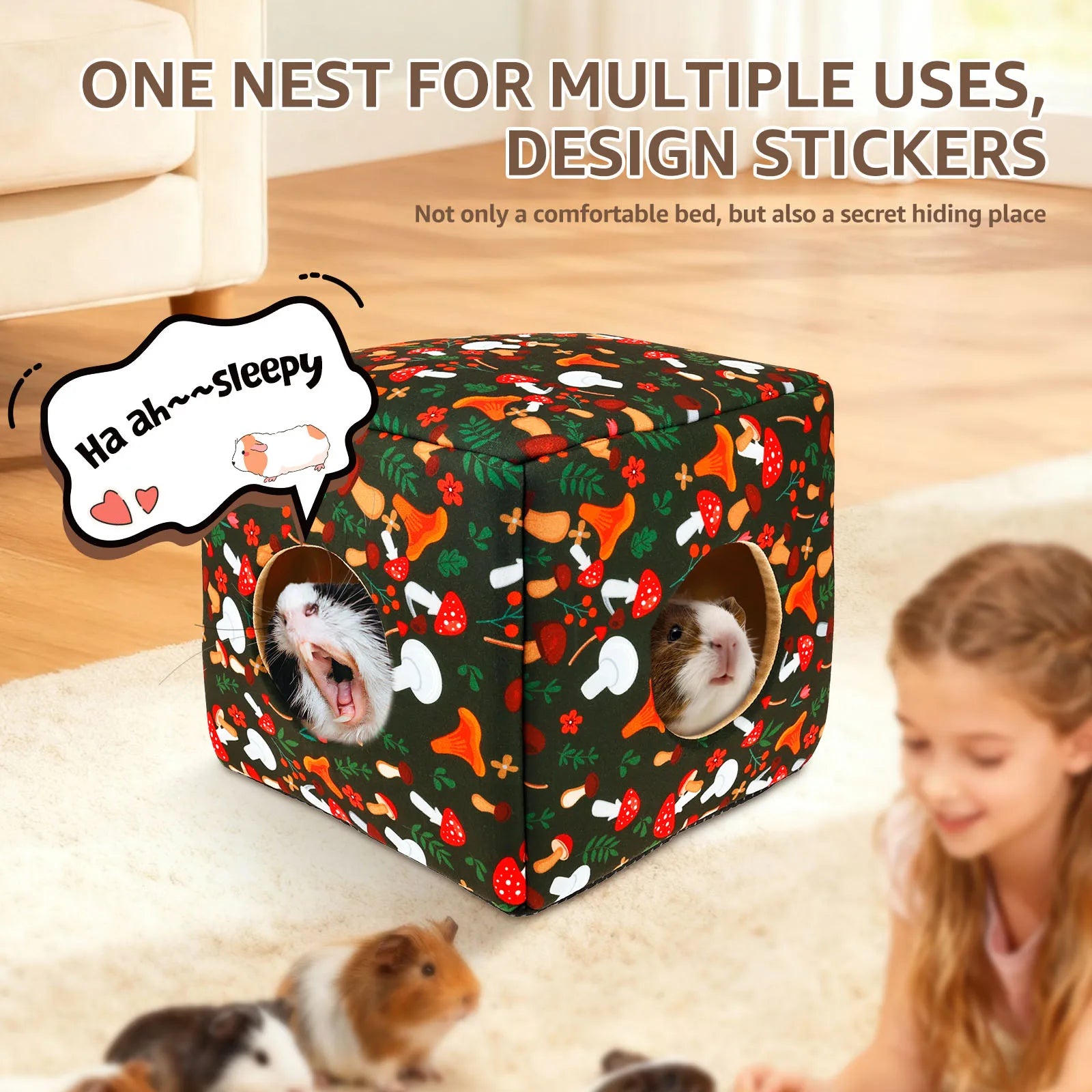 Guinea Pig House Bedding Cage
