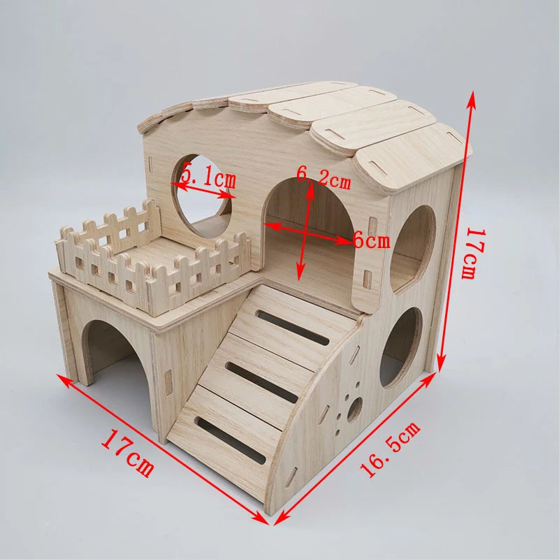 Hamster Solid Wood Shelter House