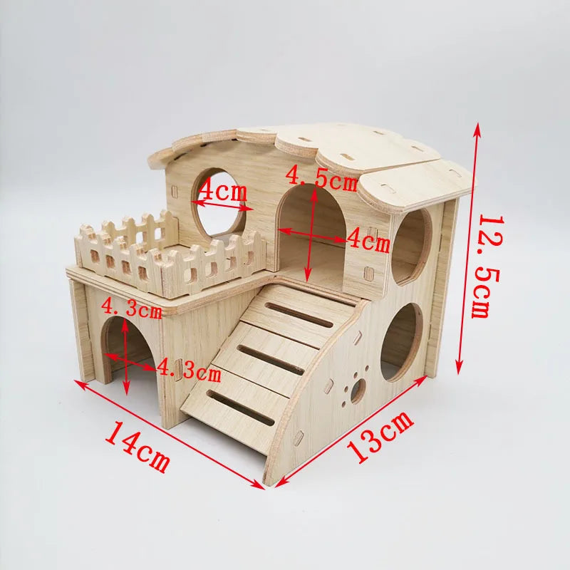 Hamster Solid Wood Shelter House