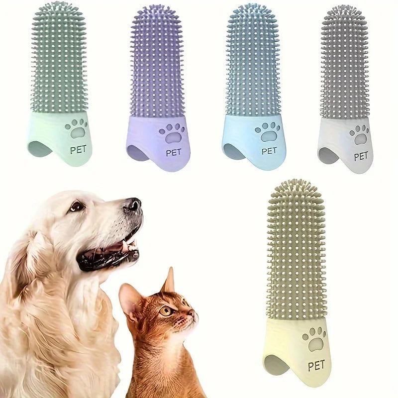 Silicone 360° Finger Toothbrush for Dogs Cats