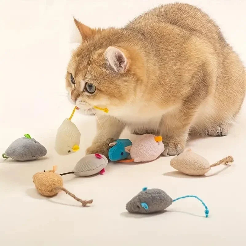 Interactive Plush Rat Cat Toys