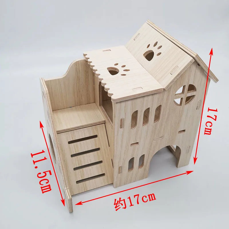 Hamster Solid Wood Shelter House