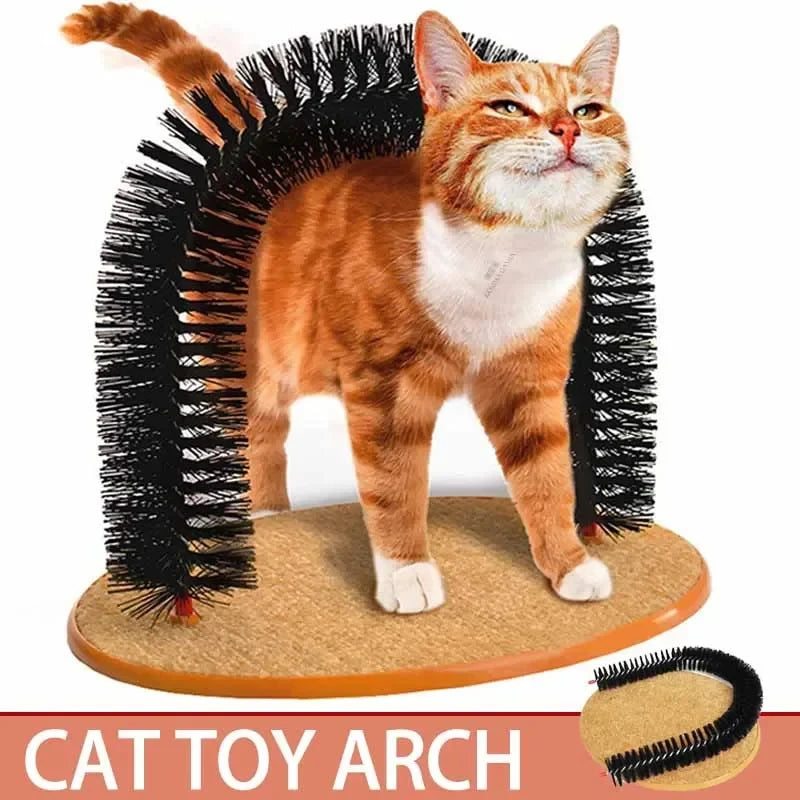 Toy Arch Massage Grooming Rubbing Brush for cats