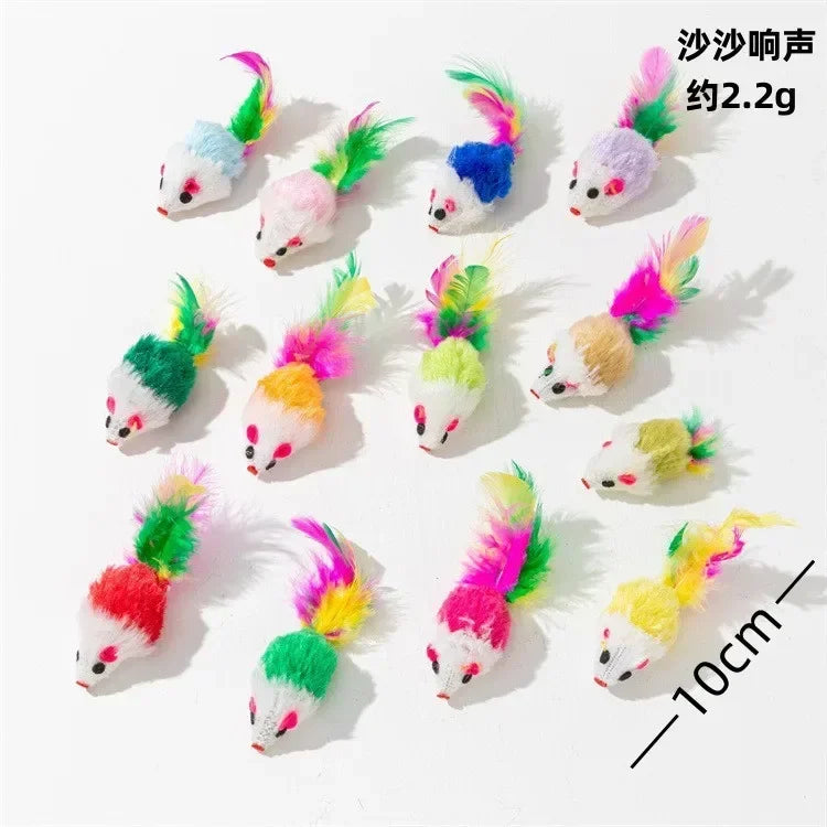 5pcs Rattle Mouse Cat Toys