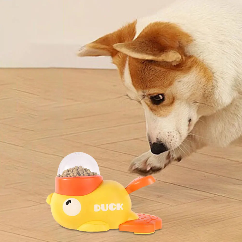 Dog Interactive Slow Feeder Duck-Shaped Treat Dispenser