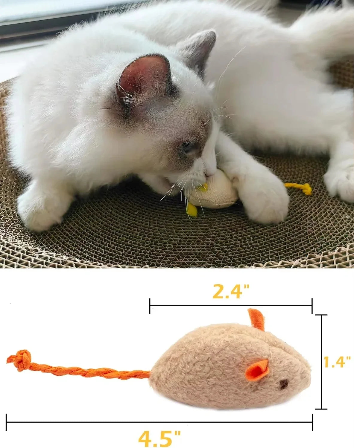 5pcs Rattle Mouse Cat Toys